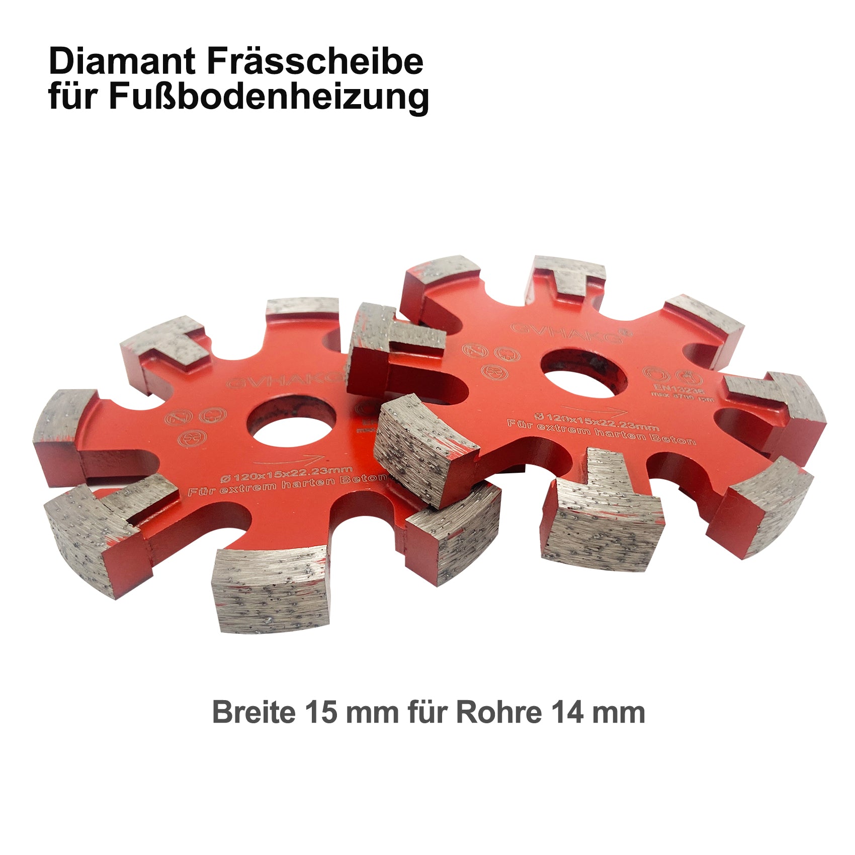 120*15*10*22.23mm Diamant Räumscheibe GVHAKG vloerverwarmingsschijf Diamant-Fräser for beton concrete floor
