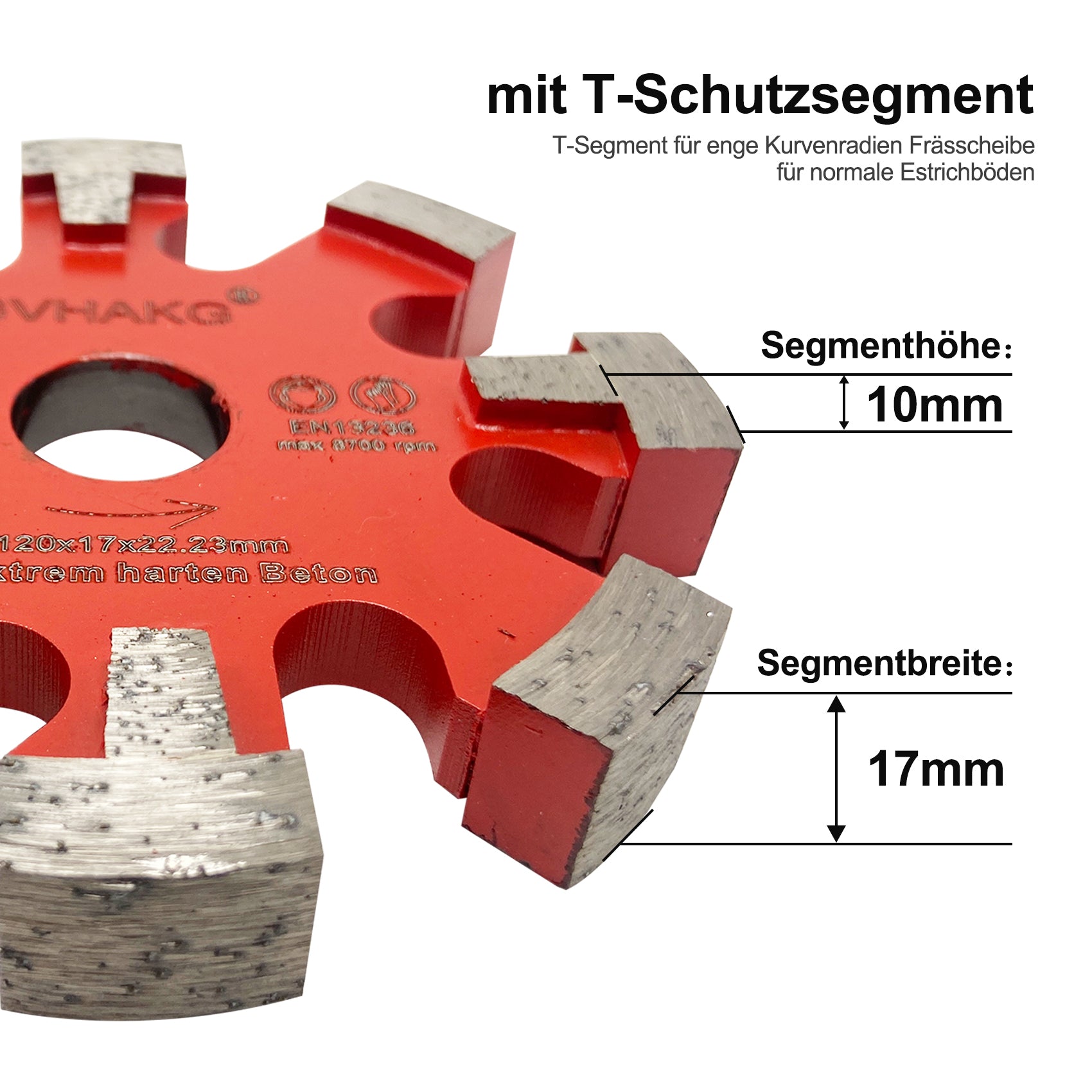 120*17*10*8T*22.23mm Diamant Frässcheibe vloerverwarmingsschijf Diamantfreesblad for beton concrete floor