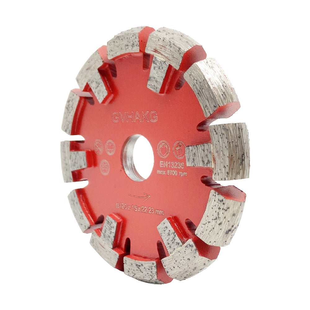 120*15*12*22.23mm GVHAKG Fußbodenheizung frästechnik Diamant Frässcheibe U segment Blade for Hard Granite beton Concrete floor
