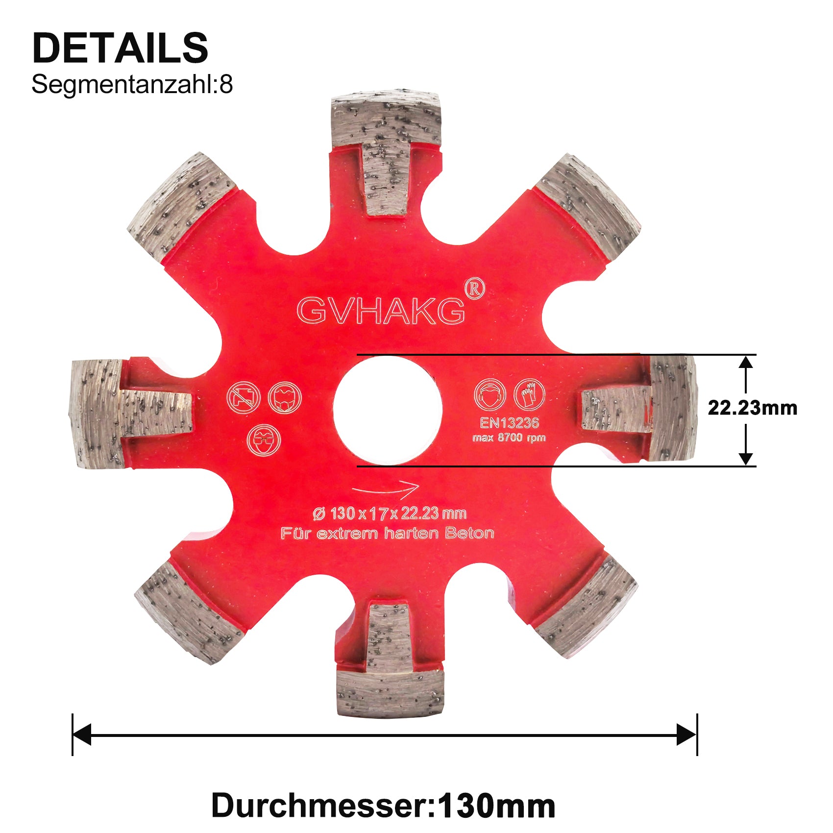 130mm 17mm thickness Diamant Frässcheibe for hard beton concrete floor Fussbodenheizung Frästechnik