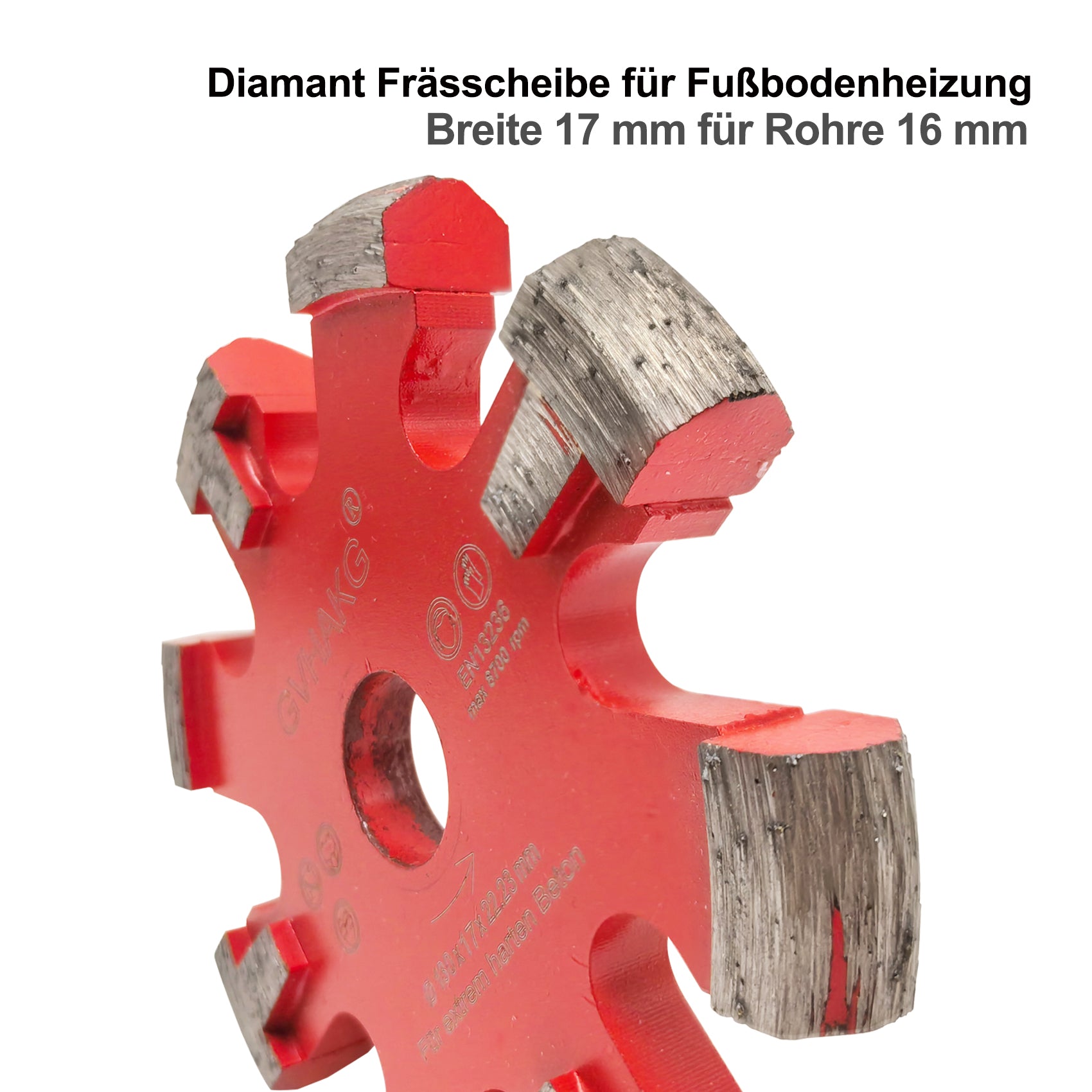 130mm 17mm thickness Diamant Frässcheibe for hard beton concrete floor Fussbodenheizung Frästechnik