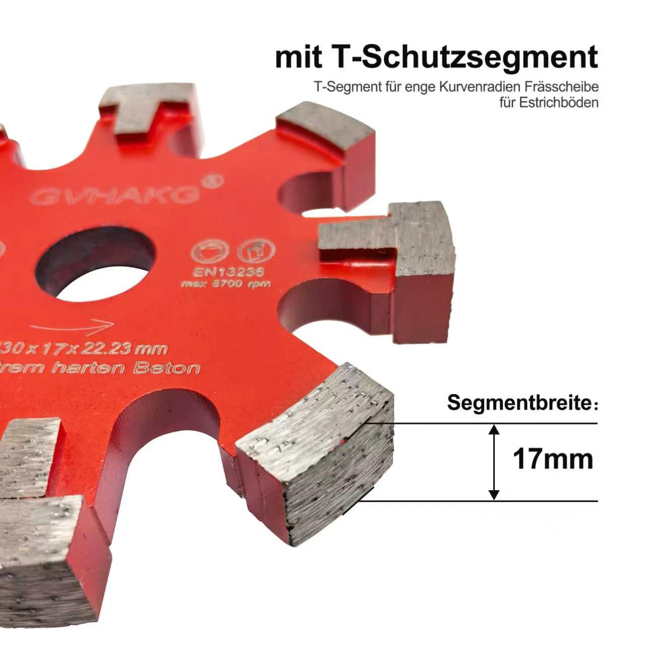 130*17*10*8T*22.23mm Diamant Frässcheibe vloerverwarmingsschijf Diamantfreesblad for beton concrete floor