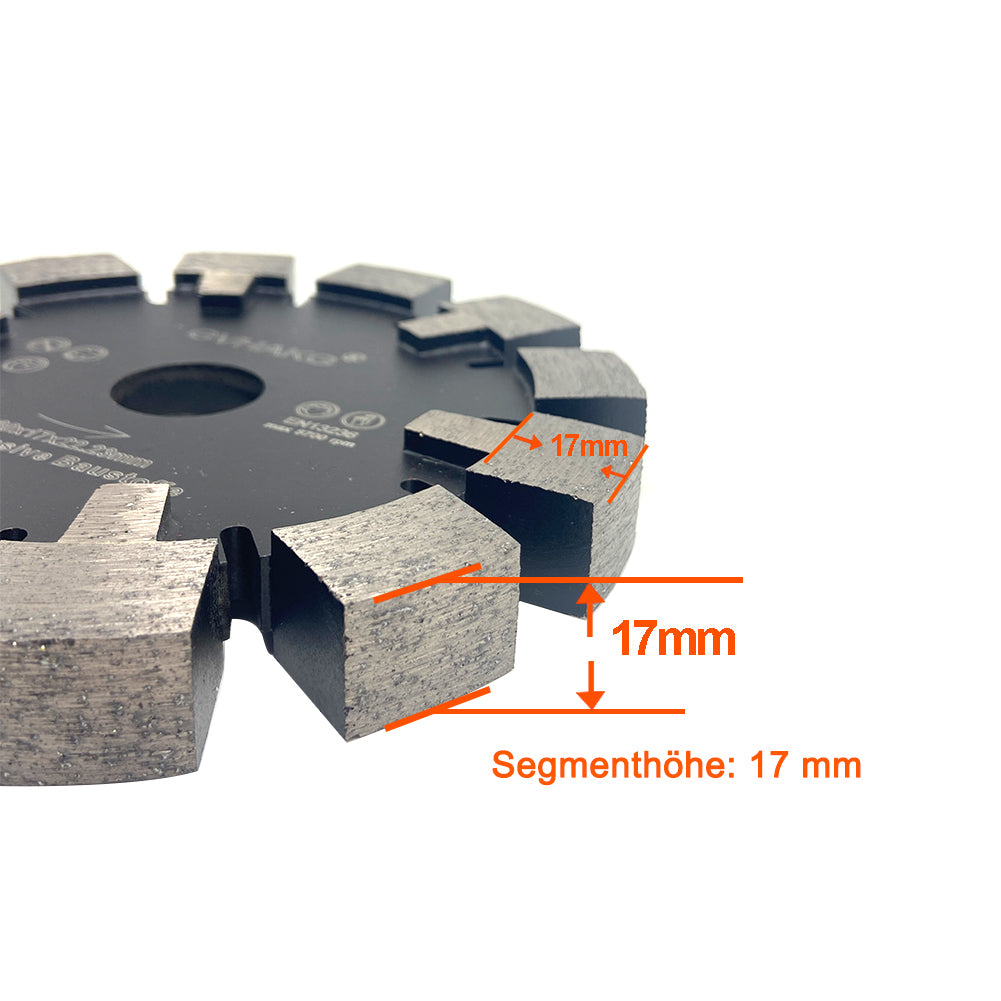 Diamant Räumscheibe 130*17*17*22.23mm vloerverwarming vloerverwarming Diamond Tuck Point Blade voor Graniet Beton vloer