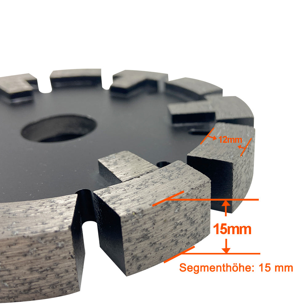 Diamant Räumscheibe 115*15*12*22.23mm Vloerverwarming Vloerverwarming Diamond Tuck Point Blade voor Graniet Betonvloer