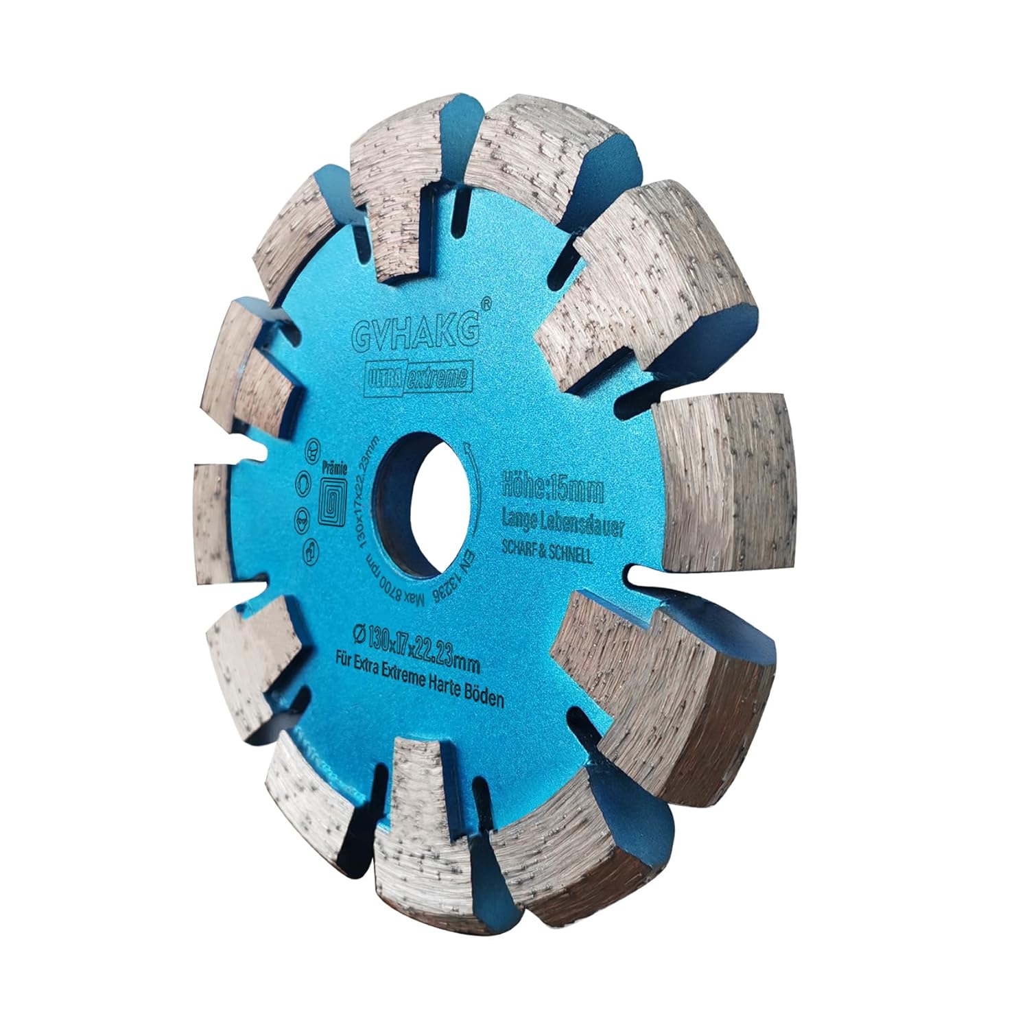 Fußbodenheizungsfräse 130*17*12*22.23mm Diamant Räumscheibe vloerverwarmingsschijf Diamond Tuck Point Blade voor harde granieten betonnen vloer
