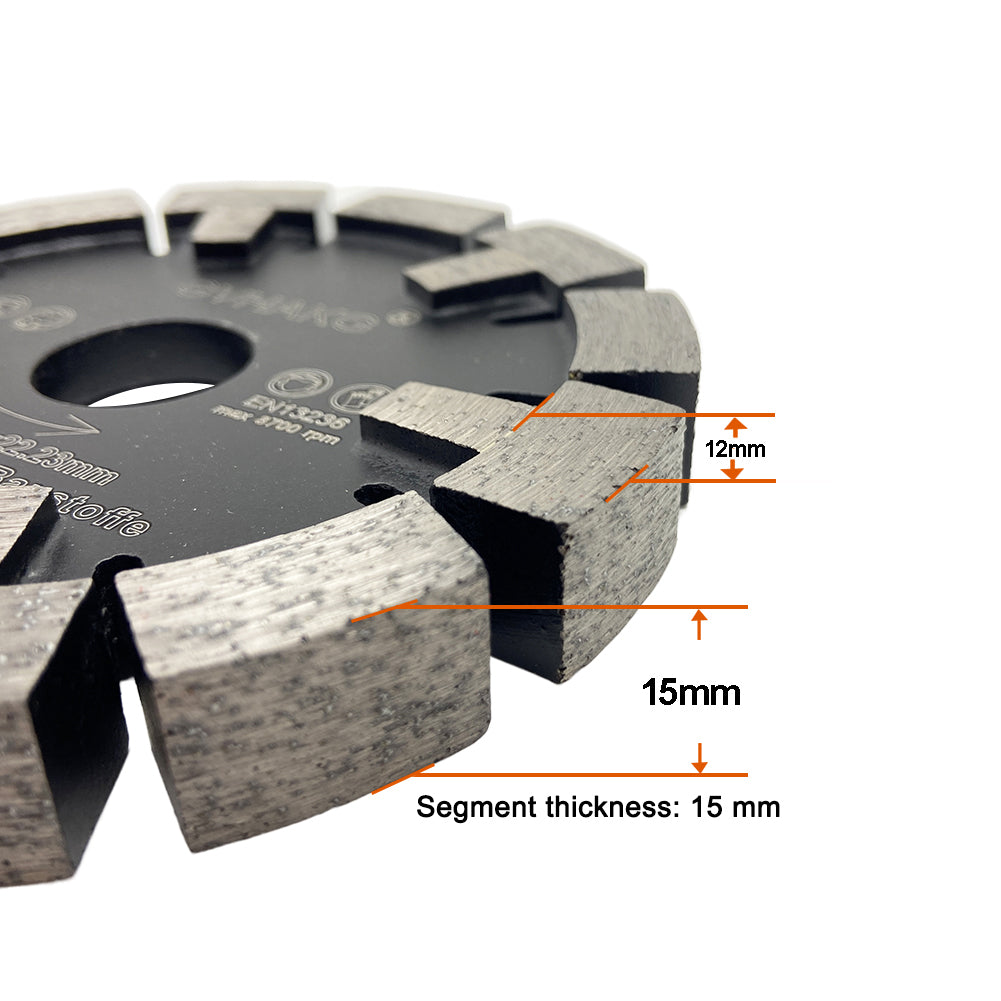 115*15*12*22.23mm GVHAKG Diamant Frässcheibe Underfloor Heating milling disc