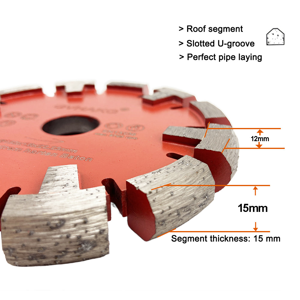 130*15*12*22.23mm Diamant Räumscheibe Fußbodenerwärmung Underfloor Heating Diamond Tuck Point Blade for Hard Granite Concrete floor