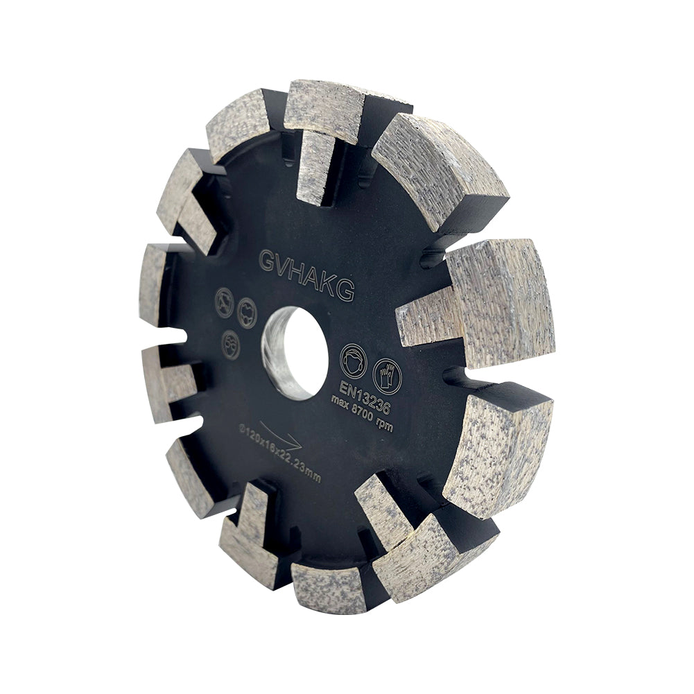120*16*10*22.23mm Diamant Räumscheibe vloerverwarmingsschijf Diamond Tuck Point Blade for Granite Concrete floor