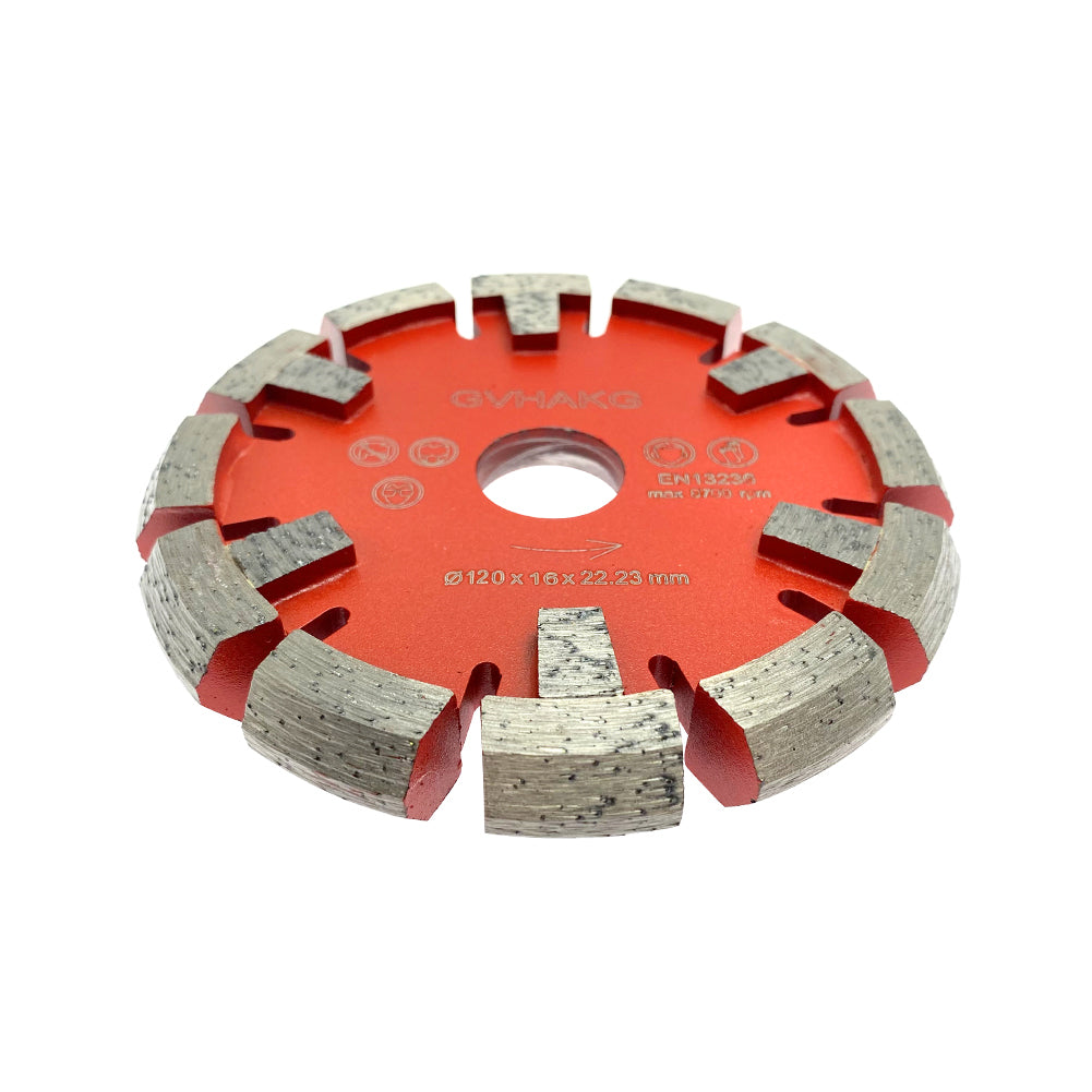Diamant Räumscheibe 120*16*12*22.23mm Fußbodenerwärmung Diamond Tuck Point Blade voor harde granieten betonnen vloer 