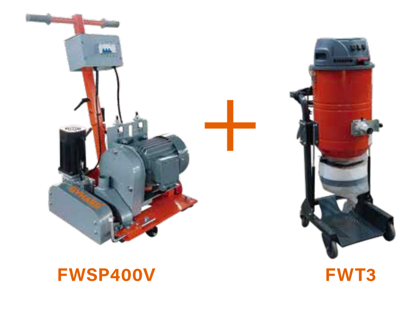 Self-proprlled milling machine 400V with vacuum cleaner