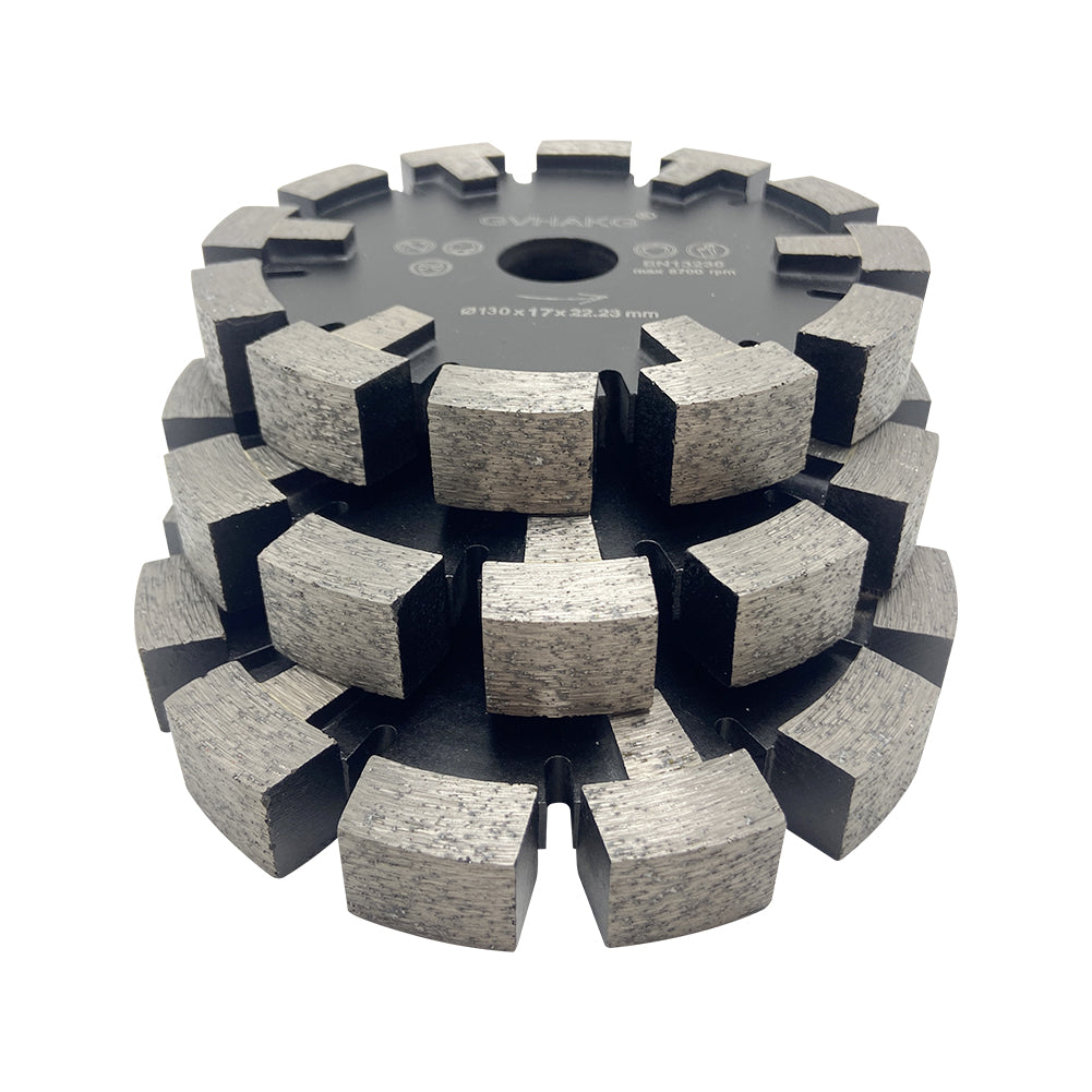 Diamant Räumscheibe 130*17*12*22.23mm vloerverwarming infrezen Diamond Tuck Point Blade voor Graniet Beton vloer 