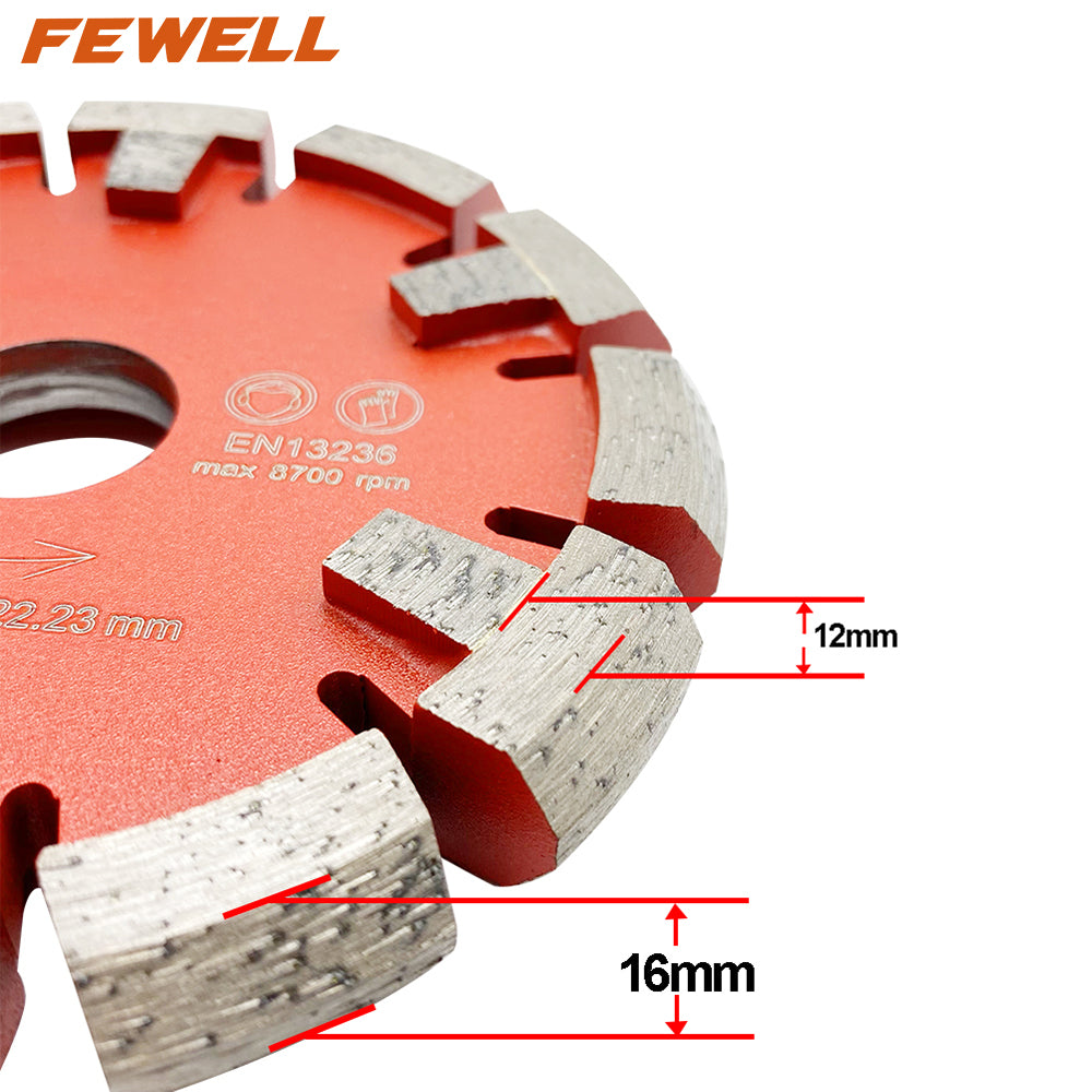 Diamant Räumscheibe 120*16*12*22.23mm Fußbodenerwärmung Diamond Tuck Point Blade voor harde granieten betonnen vloer 
